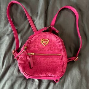 Juicy Couture Fuchsia Backpack with Gold Accents